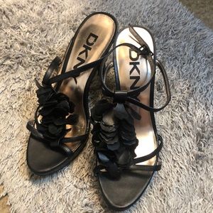 DKNY Amora flower petal strappy heels